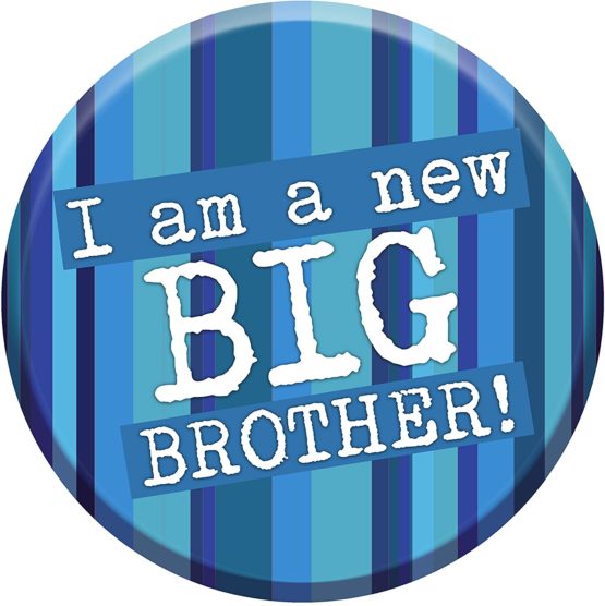 I'm A New Big Brother Badge 76mm Congratulations New Baby Gift Sibling