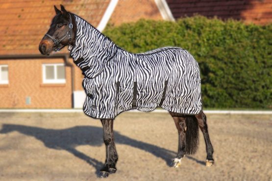 HKM 4669 Fly Blanket Zebra Neck Part Belly Bib Horse Rug Turnout Rug 115 - Image 2
