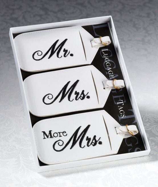 Lillian Rose Mr. and Mrs. Luggage Tags, Set of 3 - Image 2