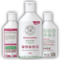 Flea Shampoo For Dogs 500ml - Sensitive Itchy Skin Dog and Puppy Grooming - Medicated Fleas Treatment