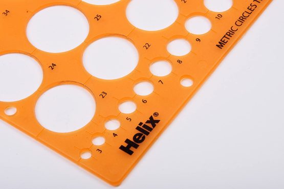 Helix Circle Stencil Template, Translucent Orange - Image 3