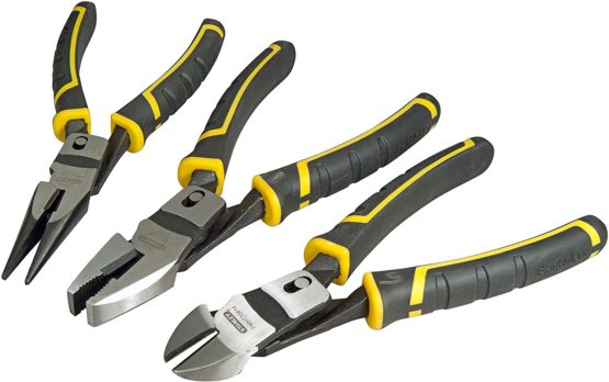 Stanley FMHT0-72415 Compound Action Pliers, Black/Yellow, Set of 3 Piece