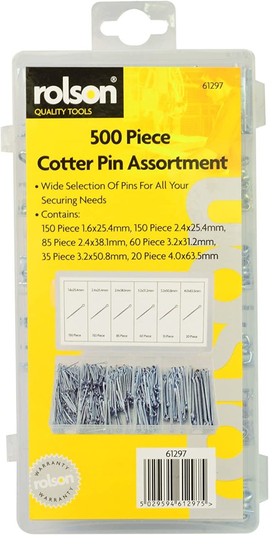 Rolson 61297 Cotter Pin Assortment - 500 Pieces - Image 2