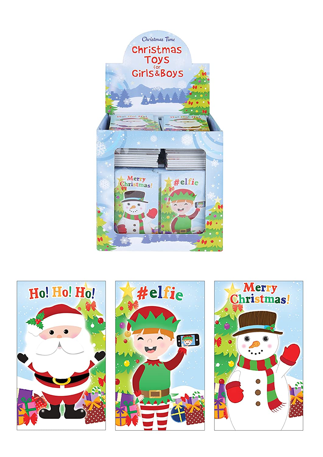 The Harlequin Brand 12 x Mini Christmas Notepads, 9.3 X 5.5cm