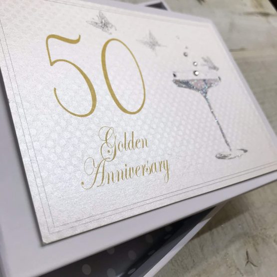 50th Golden Anniversary, Mini Photo Album, Champagne Glasses - Image 3