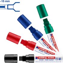 Edding 4090-4999 Chalk Marker with Broad Nib - Assorted Colours (Pack of 4)