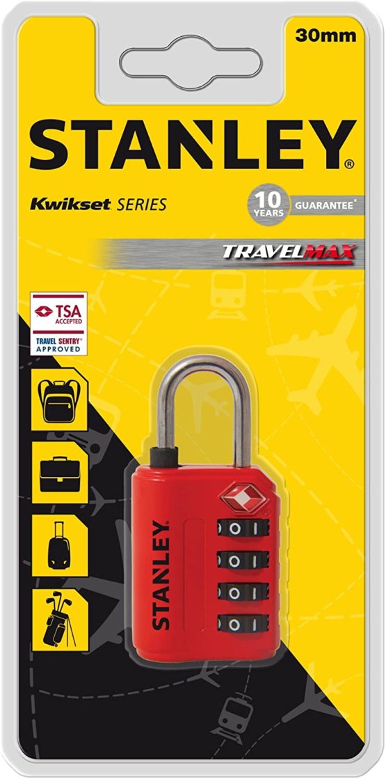 Stanley 30 mm TravelMax Padlock - Red - Image 3