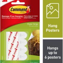 3M Command Poster Strips (Pack of 6, 12 Small Strips per Pack)