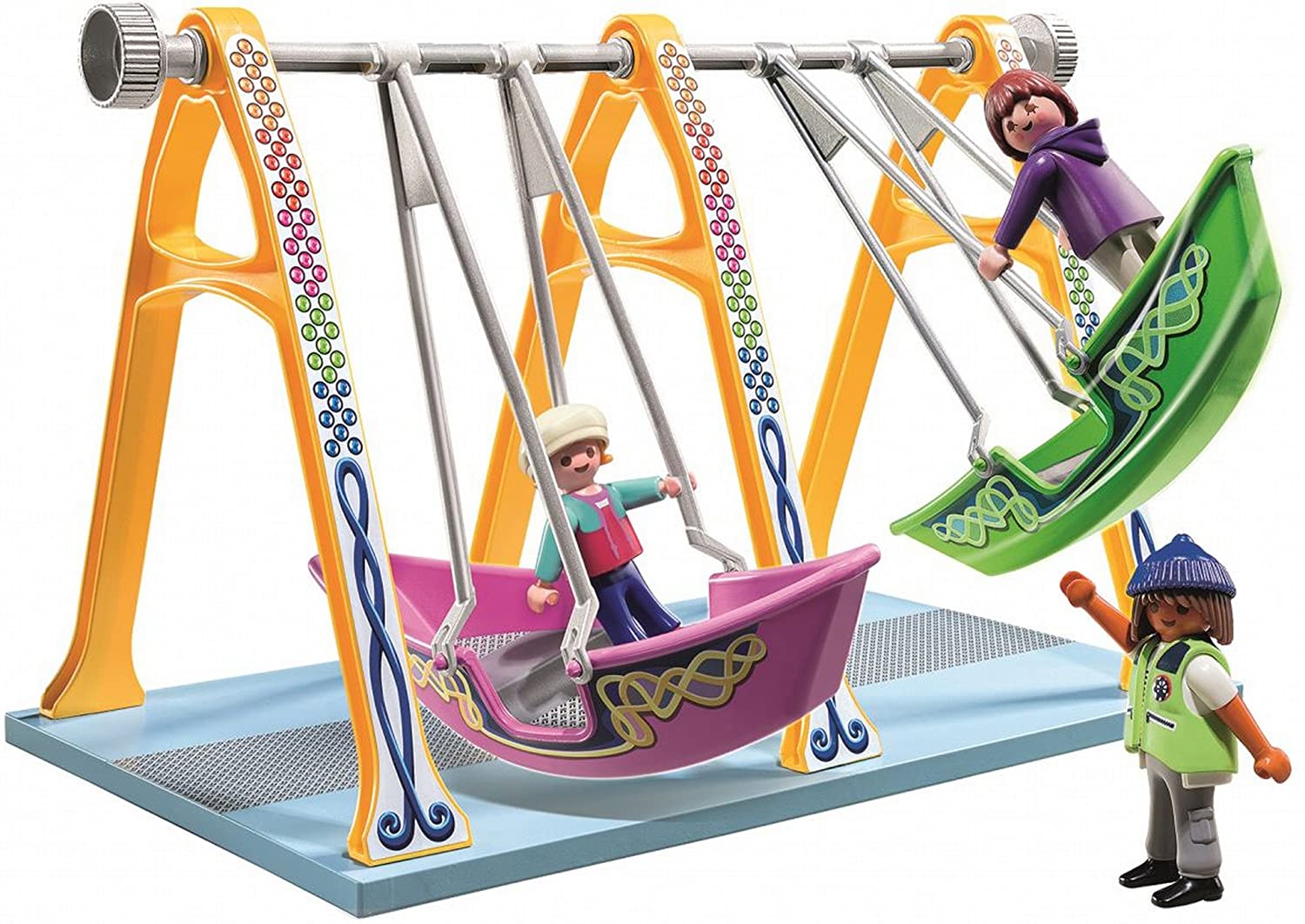 Playmobil 5553 Summer Fun Amusement Park Boat Swings, Fun Imaginative Role-Play, PlaySets Suitable for Children Ages 4+ - Image 2