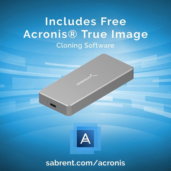 Sabrent USB 3.1 Aluminum Enclosure for M.2 NVMe SSD in Gray (EC-NVME) - Image 2