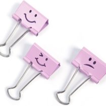 Rapesco 1352 32 mm Fun Foldback Clips, Candy Pink, Pack of 20