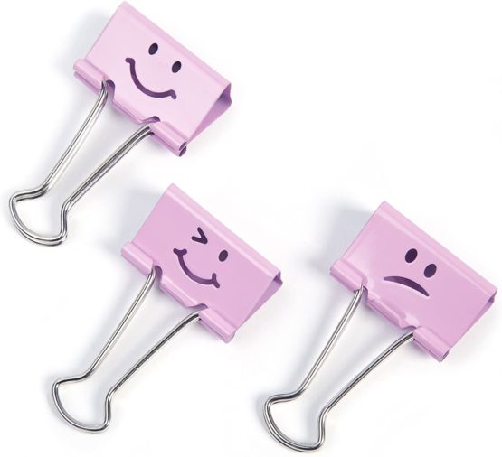 Rapesco 1352 32 mm Fun Foldback Clips, Candy Pink, Pack of 20