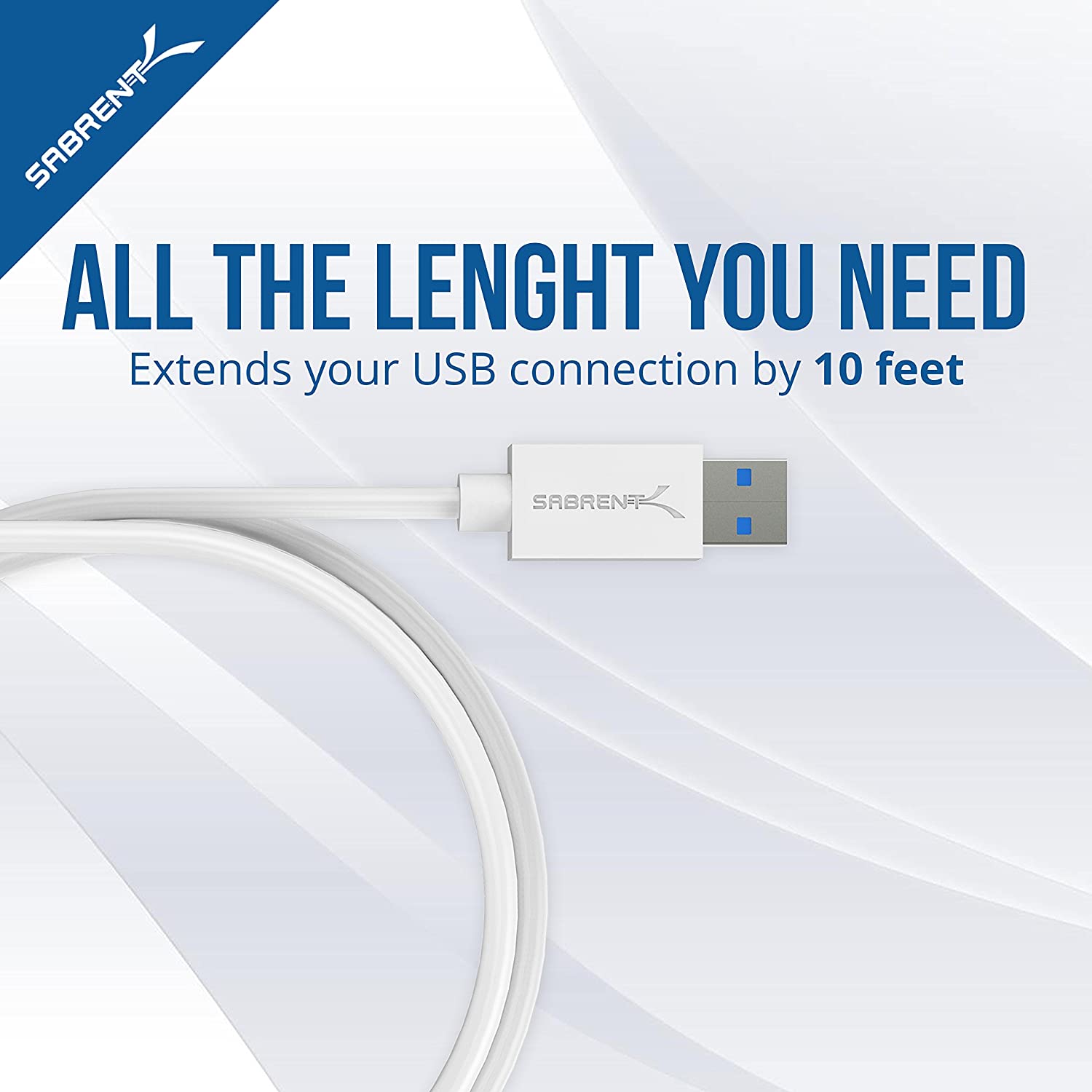 SABRENT USB Extension Cable 3M, USB A 3.0 Male to Female - Image 4