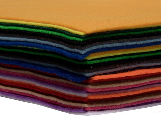 Edukit A4 Polyester Felt Fabric Sheet; 30 per Pack; 15 Assorted Colours - Great for DIY Crafting and Sewing - Image 3