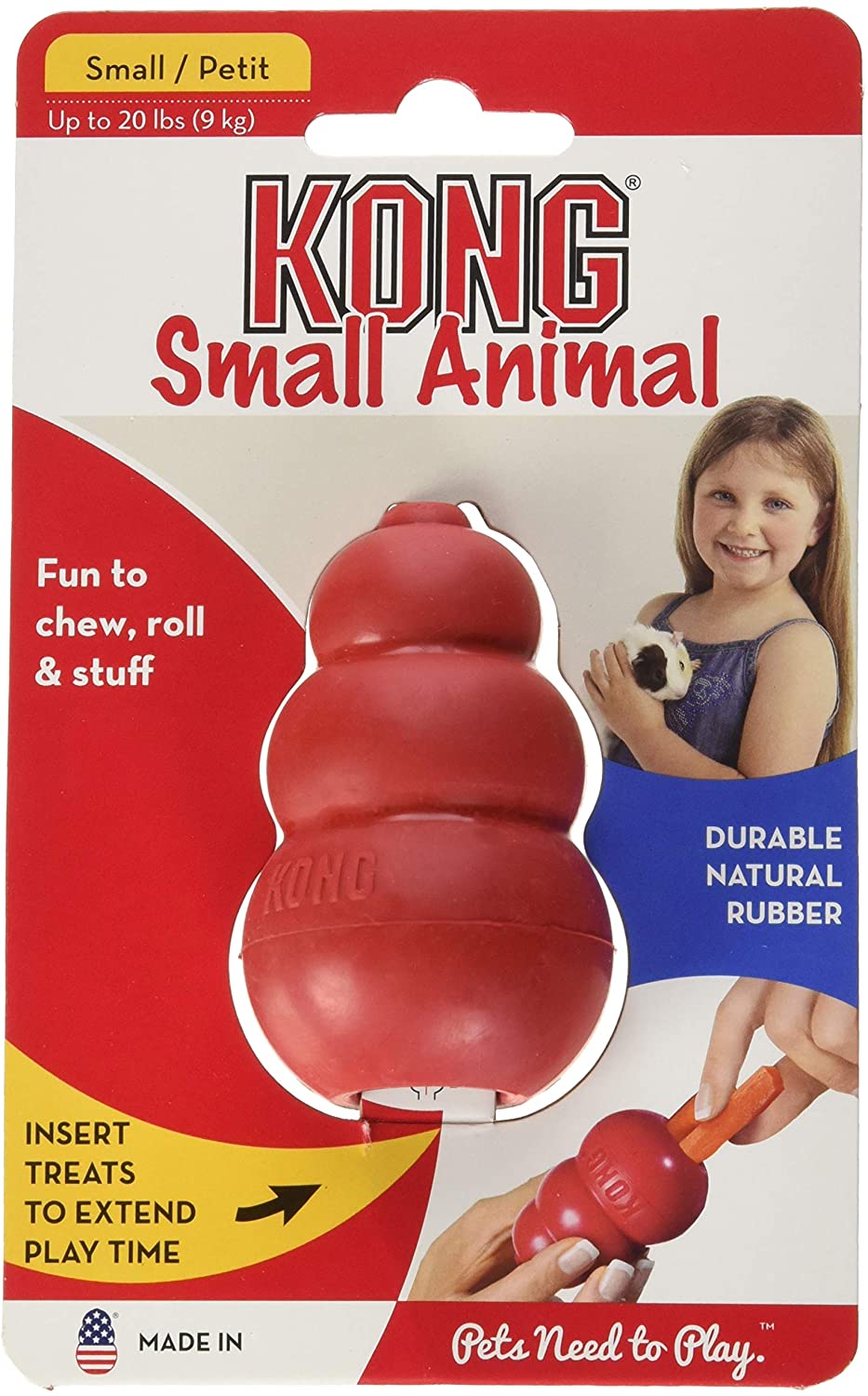 KONG Small Animal KONG, Red - Image 2