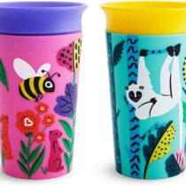 Munchkin Miracle 360 WildLove Sippy Cup, 9 oz / 266 ml, 2 Pack, Bee/Lemur