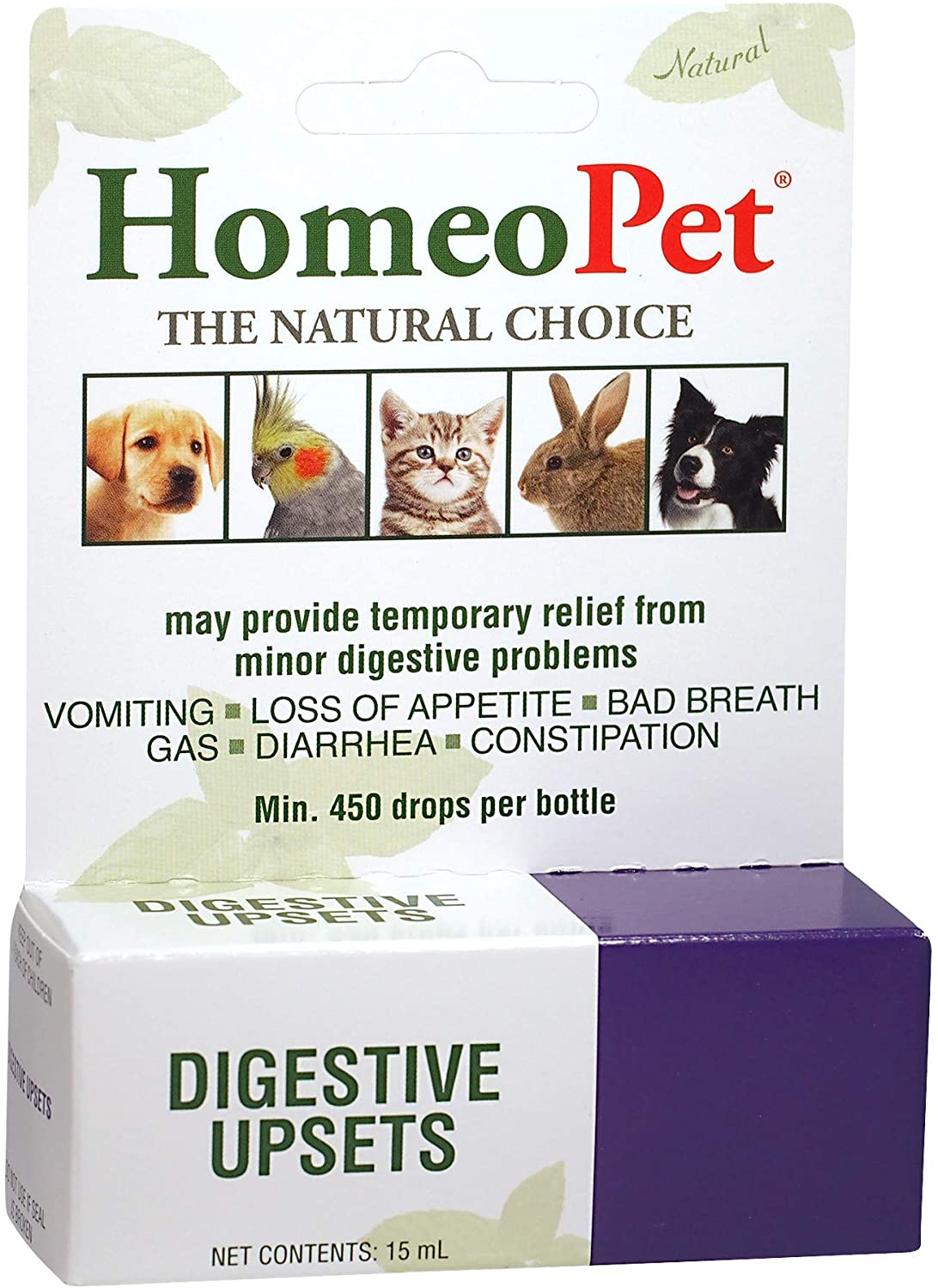HomeoPet Digestive Upsets Natural Pet Digestive Support, Supports Temporary Relief from Digestive Problems, 15 Milliliters