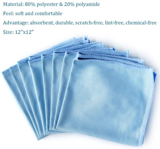 Microfiber Glass Cleaning Cloths Towels for Screen Tablets Camera Lenses - Image 2