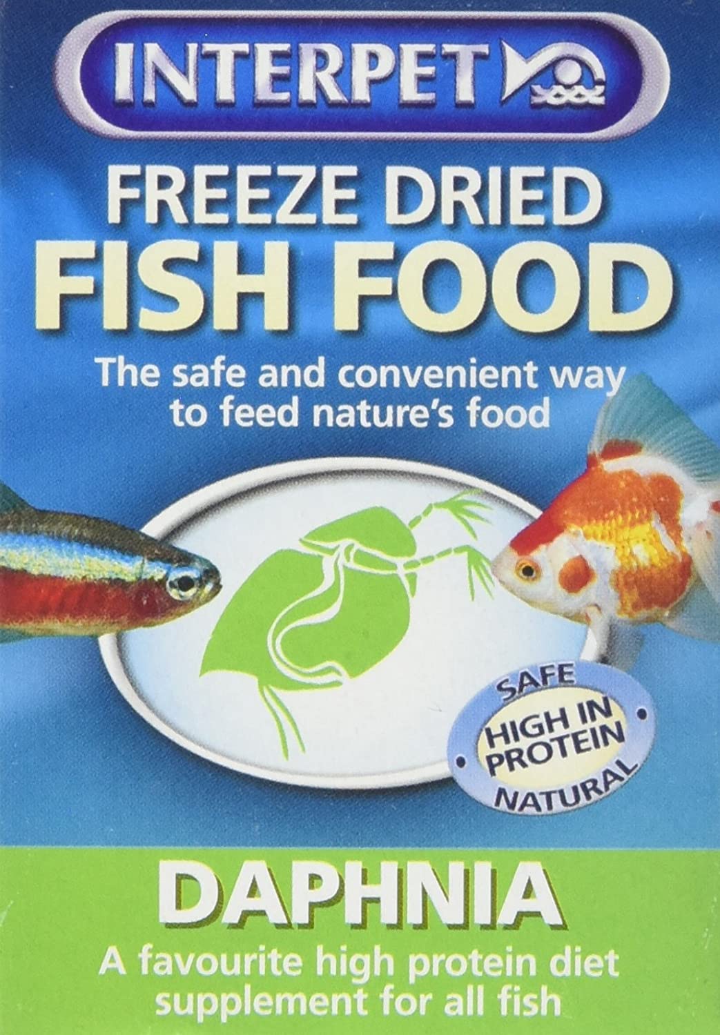 Interpet Freeze Dried Aquarium Fish Food, Safe, Natural, High Protein, Daphnia, 8g, Grey, 8 g (Pack of 1)
