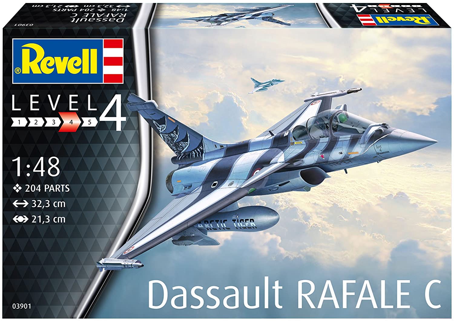Revell 03901 Dassault Aviation Rafale C 1:48 Scale Unbuilt/Unpainted Plastic Model Kit, Grey, STK - Image 2