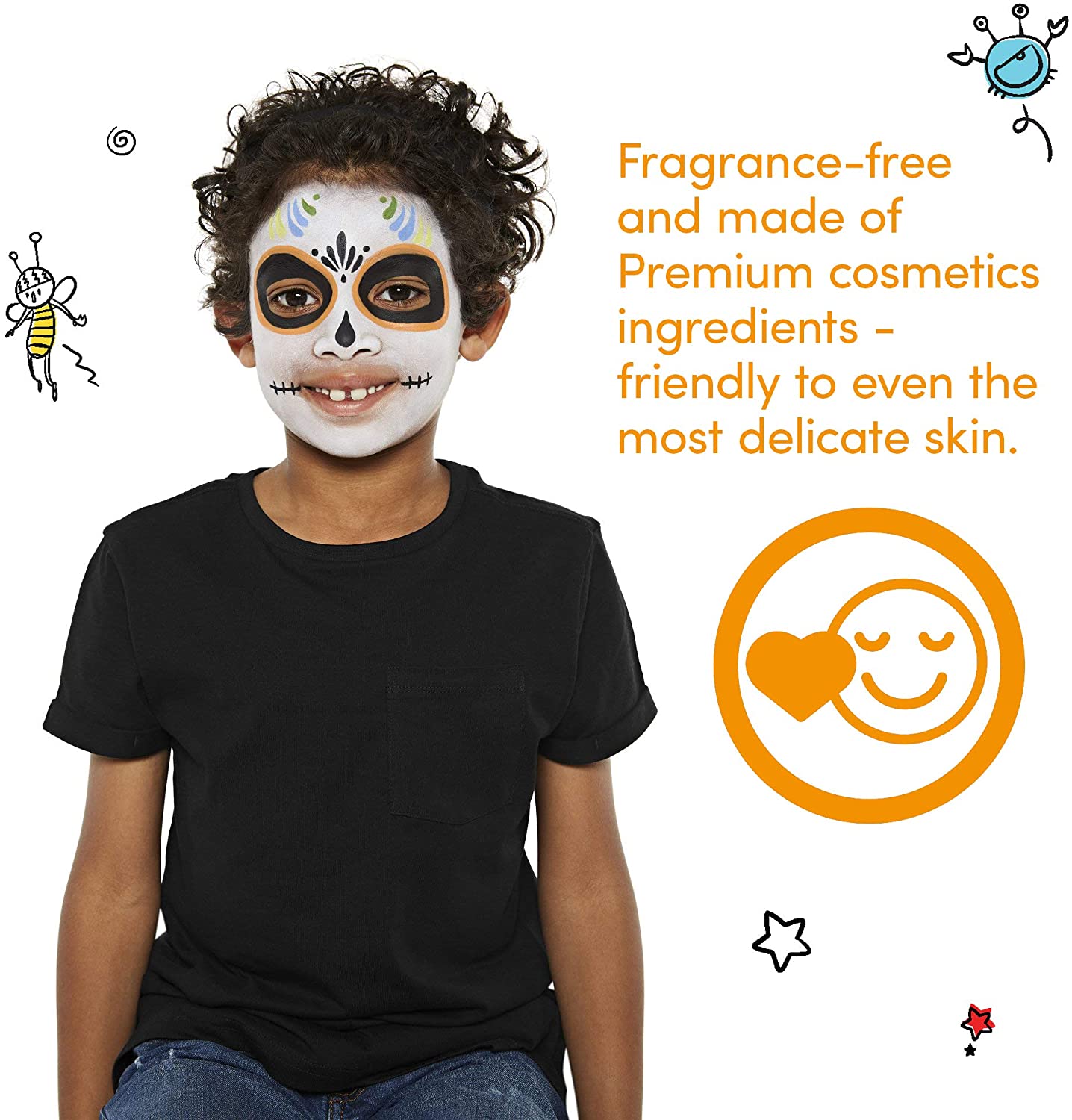 Snazaroo Classic Face and Body Paint for Kids and Adults White Colour, Water Based, Easily Washable, Non-Toxic, Makeup - Image 3