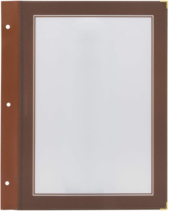 Securit A4 Wood Range Inserts A4, Set of 5, Brown