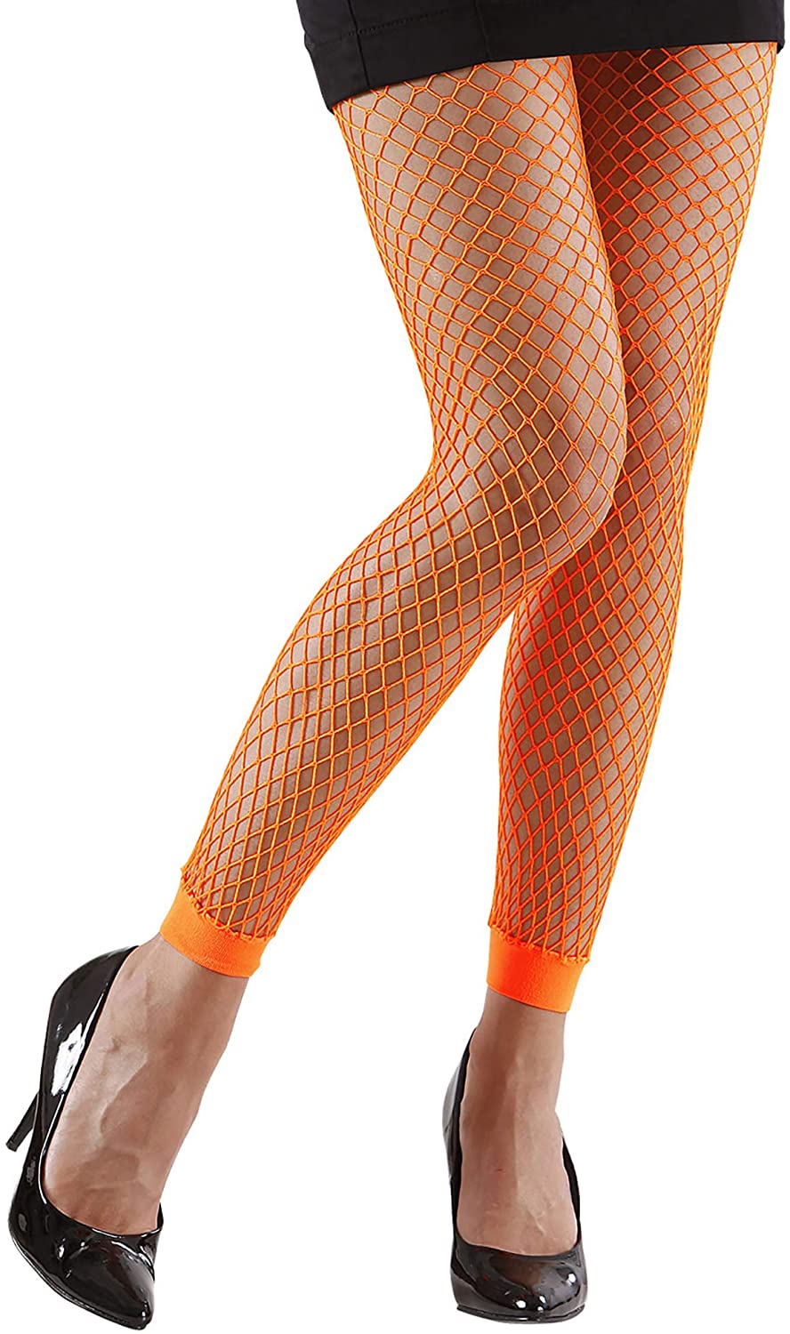 W WIDMANN MILANO Party Fashion - Women's Fishnet Leggings, Dancer, 80s, Disco, Halloween, Carnival, Theme Parties