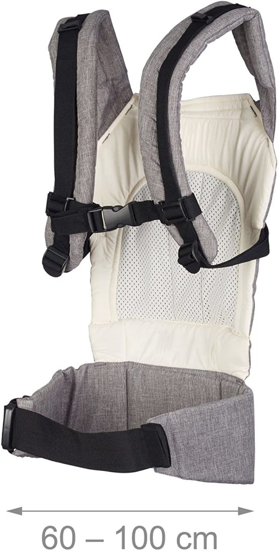 Little Choice Baby Carrier Urban Chic, Ergonomic Backpack, 3 Months and Up, Comfortable Carrying Aid with Hood, Grey - Image 3