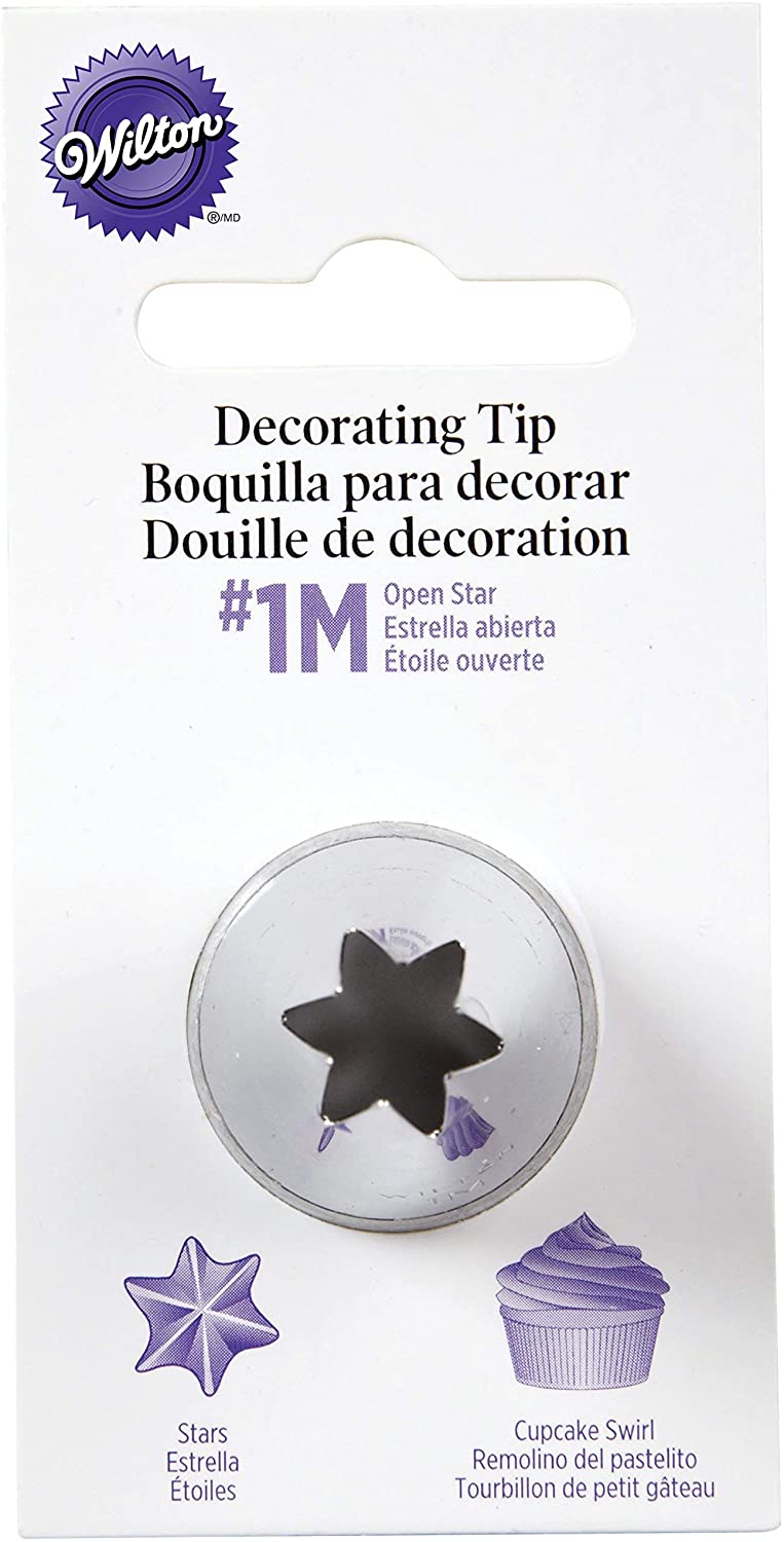 Wilton Open Star Piping Tip #1M, Silver