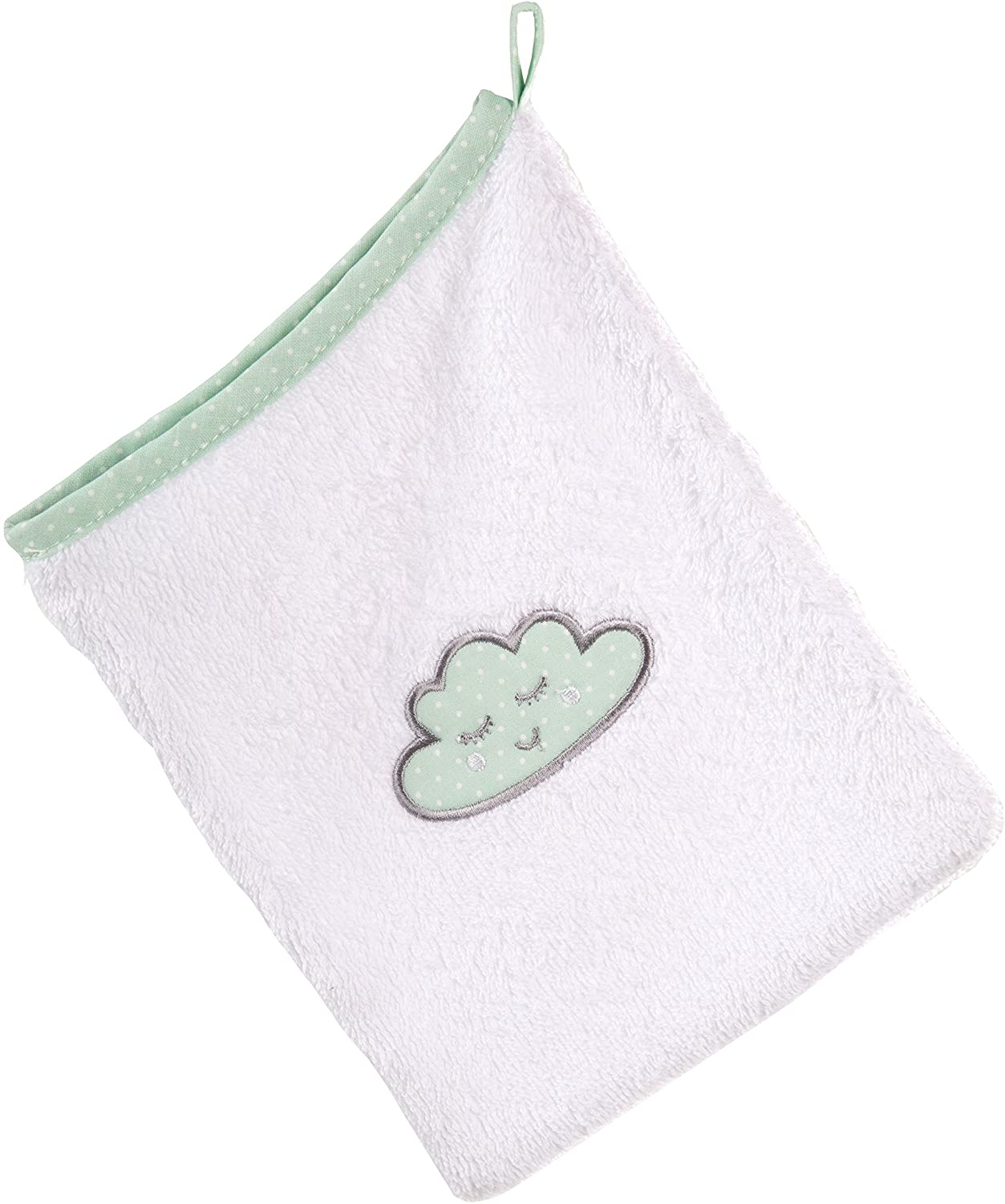 Roba Happy Cloud [Set of 3 Pieces Wash Cloth Bath Towel Set 306102P199 Care and White, 3 Unita (1er Pack) - Image 3