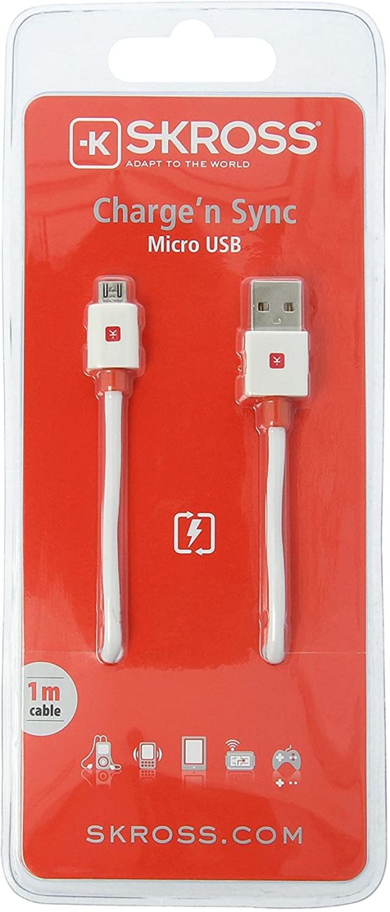 Skross Charge' n Sync Micro USB Cable, 1 Meter Micro USB Cable, Data Transfer and Charging at Faster Speed, Designed in Switzerland, 2.700202 - Image 3