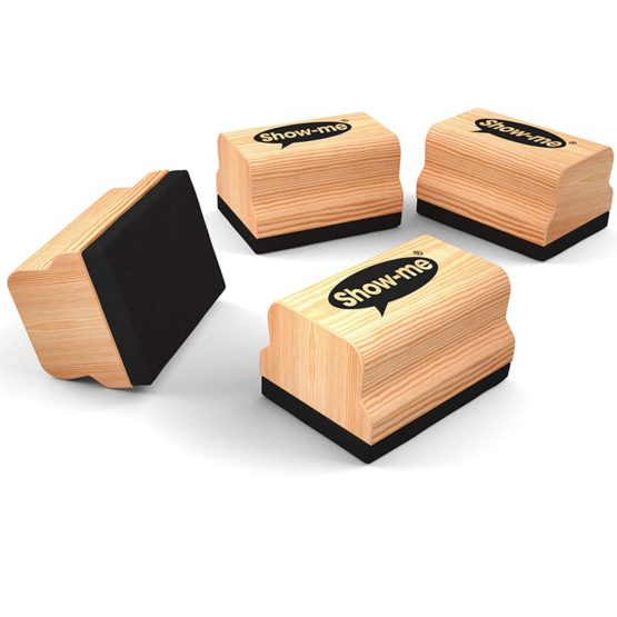 Show-me Mini Wooden-Handle Felt Erasers for Drywipe Boards and Chalkboards in Schools and Classrooms (Pack of 30) - Image 2