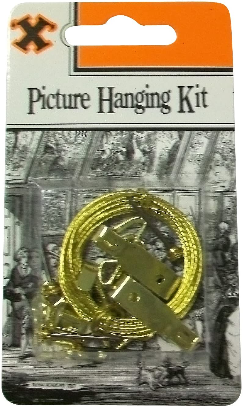X Picture Kit 4 hooks/3m Wire, Blister Pack - 12880, Silver, 1 - Pack