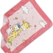 Baby Elegance Jungle Buddies Spanish Blanket (80 x 110 cm, Pink)