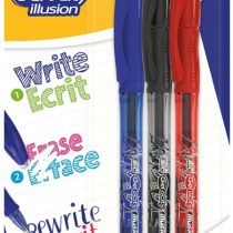 GELOCITY Illusion PENS, Blister of 3, Black, Blue & Red