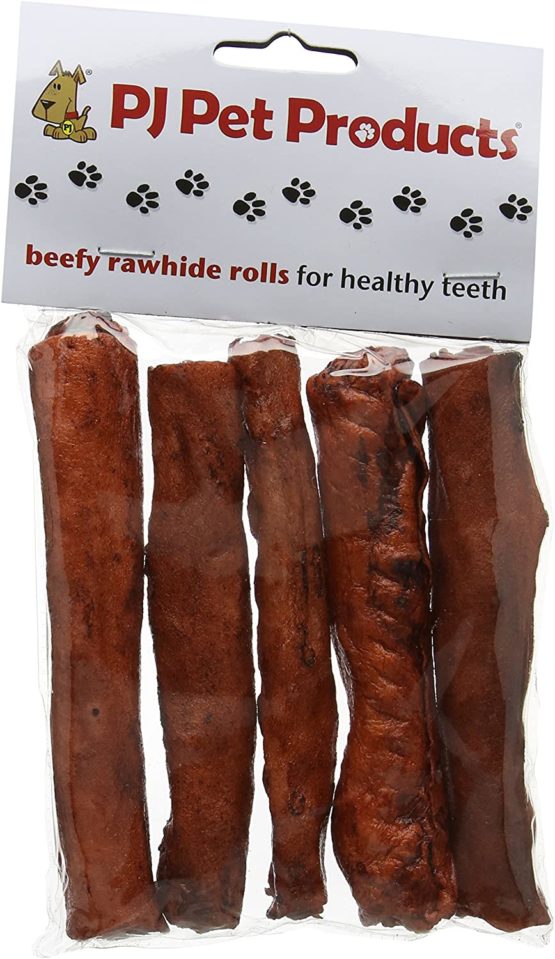 PJ Pet Poducts Beefy Rawhide Rolls 15 cm (50 Pieces x 22 g)