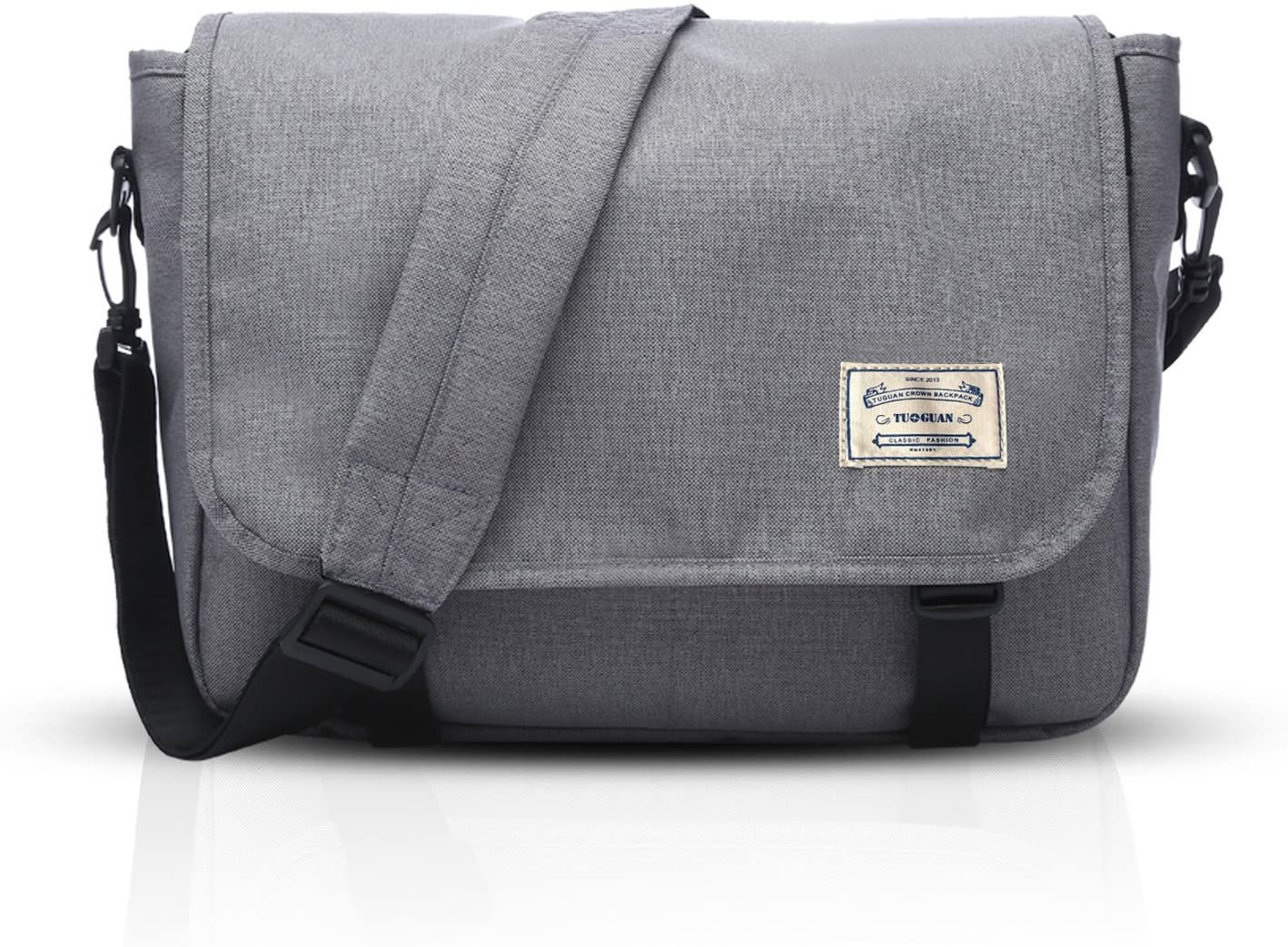 FANDARE Messenger Bag Satchel Crossbody Bag Laptop Briefcase Work Bag School Bag Polyester Gray