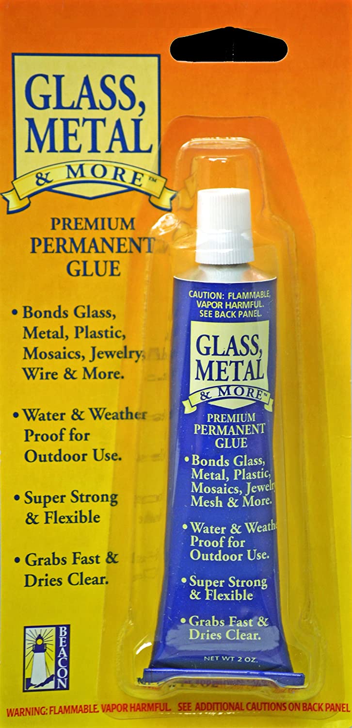 Beacon Glass, Metal & More 59ml Medium Dries Bottle, Clear, Strong Glue for Plastic Leather, Rubber & jewellery