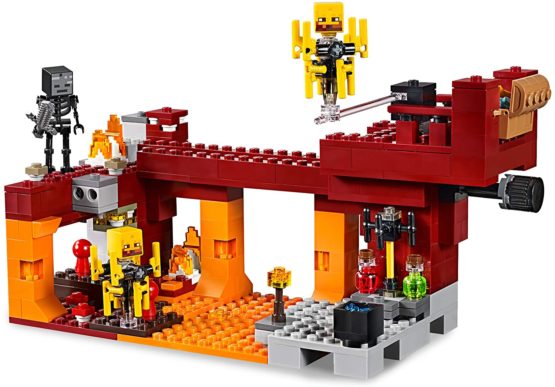LEGO 21154 Minecraft The Blaze Bridge Building Set with Alex Minifigure, Wither Skeleton Figure, Lava and Blaze Mob Elements, The Nether Micro World Toys for Kids - Image 3