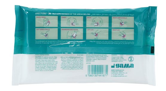 Carell CBB8 Bed Bath Wipes - Easy to use, Containing Aloe Vera - Dermotologically Tested, Alcohol-Free - Pack of 8 Wipes - Image 2