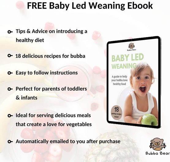 Bubba Bear ® Baby Bamboo Suction Bowl, Plate & Spoon Set | Stay Put Toddler Led Feeding Bowls & Plates | Free Guide to Weaning - Image 4