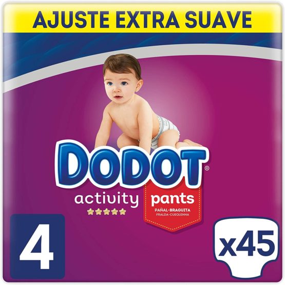 Dodot Activity Diaper Pants Size 4, Easy to Change with Air Channels, 45 Diapers, 9 to 15 kg