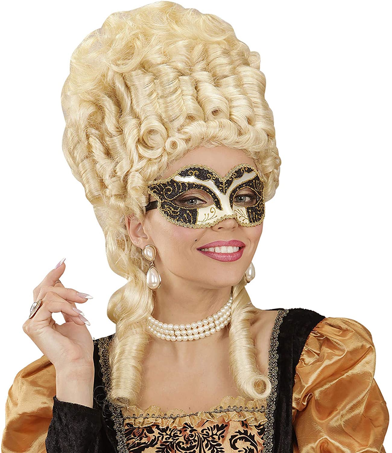 WIDMANN 04695, Duchess Mask With Glitter, Adult Woman, Venetian Carnival, Eighteenth, Nineteenth Century, Theme Parties - Image 2