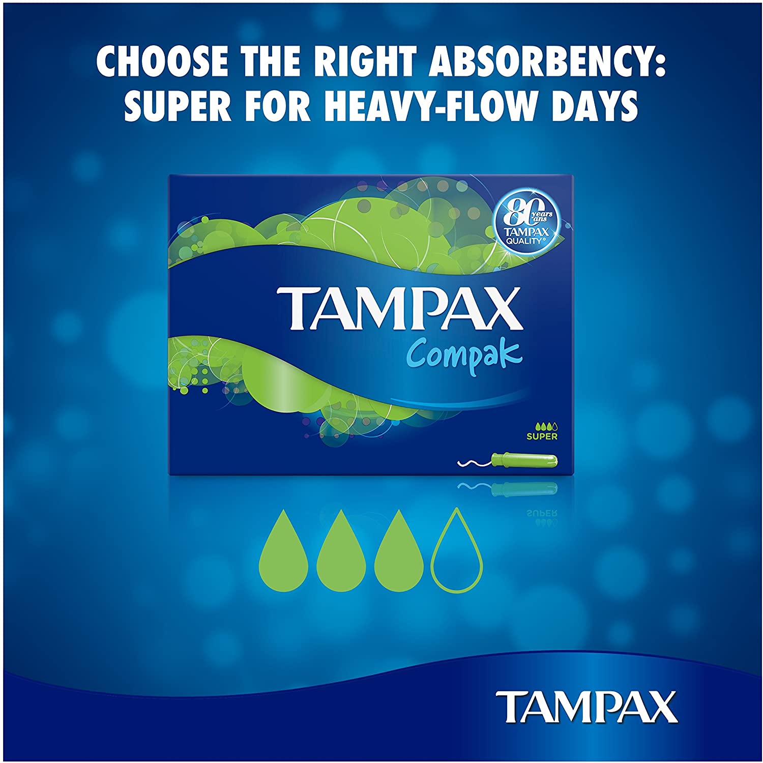 Tampax Compak Super Tampons With Applicator 18X, 18 count, 18 Count (Pack of 1) - Image 2