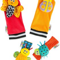 LAMAZE Gardenbug Wrist Baby Rattle Toy Baby Gift Set, Cute Foot Finder Baby Toy with Sensory Stimulation, Suitable for Boys & Girls From 0 - 6 Months, Styles May Vary LC27634