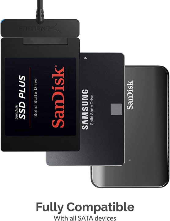 Sabrent USB 3.0 to SSD / 2.5-Inch SATA I/II/III Hard Drive Adapter (EC-SSHD) - Image 4