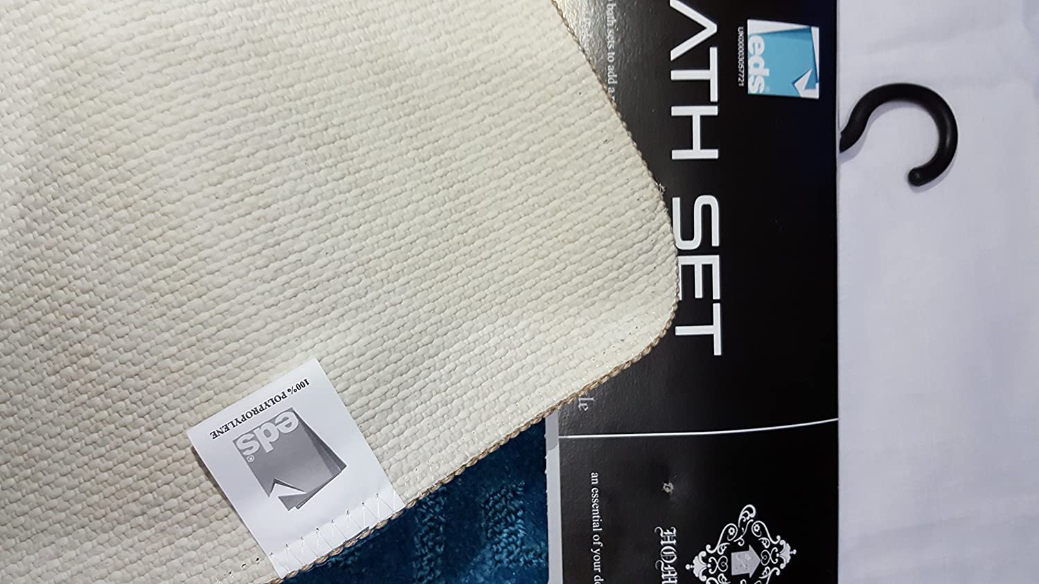 EDS Luxury 2 Piece Greek Bath Mat Set Non Slip Ultra Soft Bathroom Mats Water Absorbent Bath Mats Machine Washable Rug Toilet Mat for Bathroom Floor (Silver) - Image 4