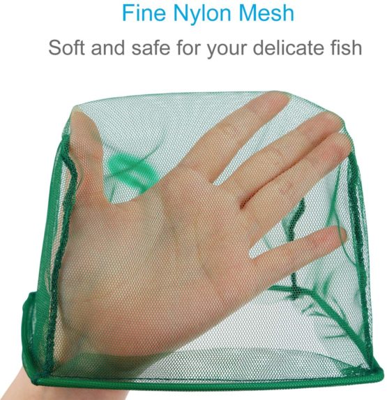 Uniclife 15cm Aquarium Fish Net Fine Mesh Fish Catch Nets with Plastic Handle - Green - Image 3
