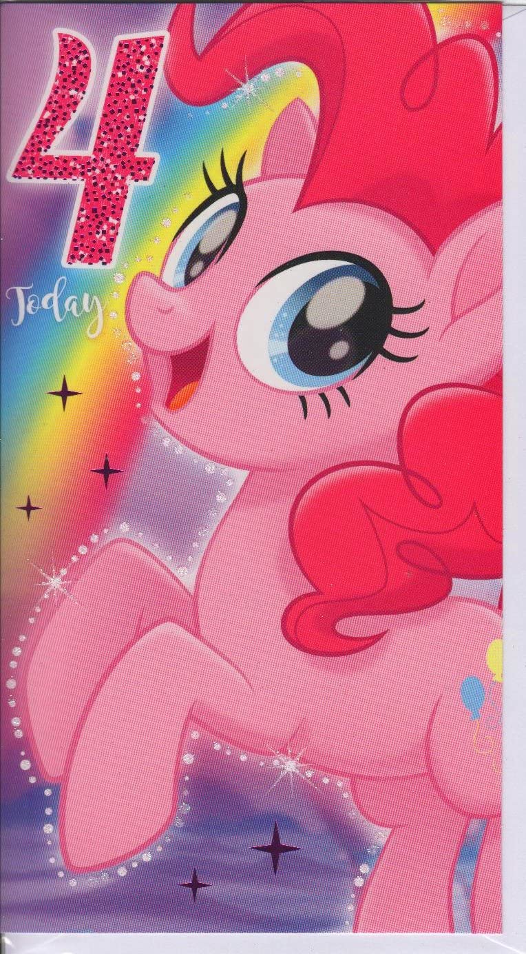 My Little Pony MP033 Movie Age 4 Birthday Card Multi Colour, 232x128mm