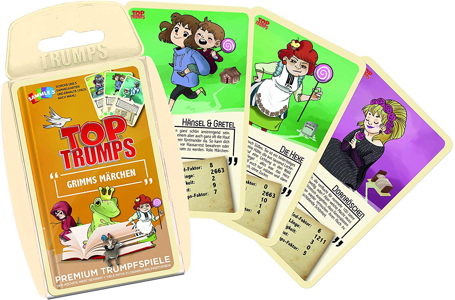 Winning Moves 63339 Grimms Top Trumps - Grimm's Fairy Tale, Trump Game, Grimm's Fairy Tales - Image 2